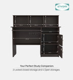 Sivom SIVOM Chamber Multipurpose Study/Home/Office Table Engineered Wood Study Table for Modern Homes | Elegant Design & Premium Finish