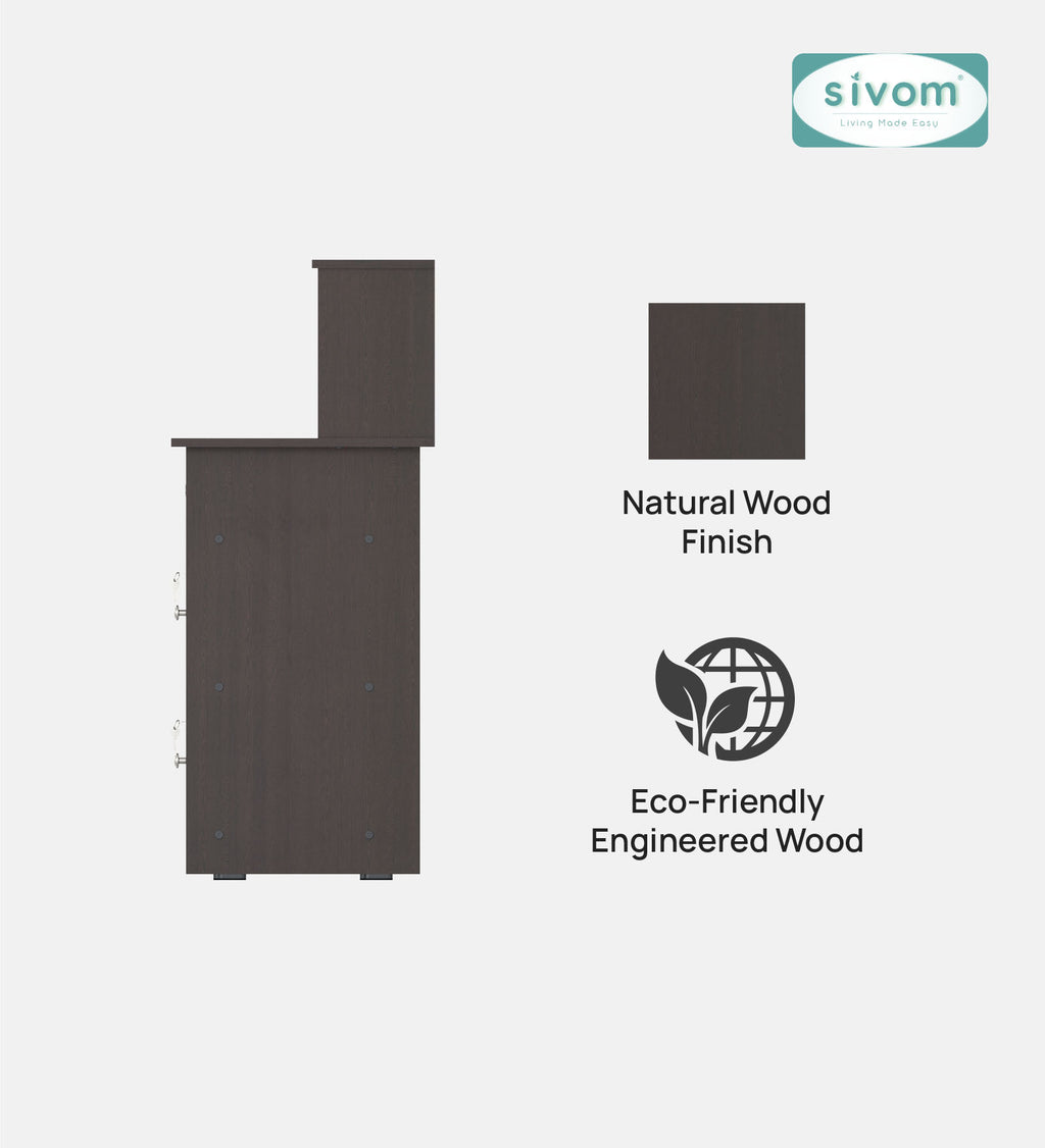 Sivom SIVOM Chamber Multipurpose Study/Home/Office Table Engineered Wood Study Table for Modern Homes | Elegant Design & Premium Finish