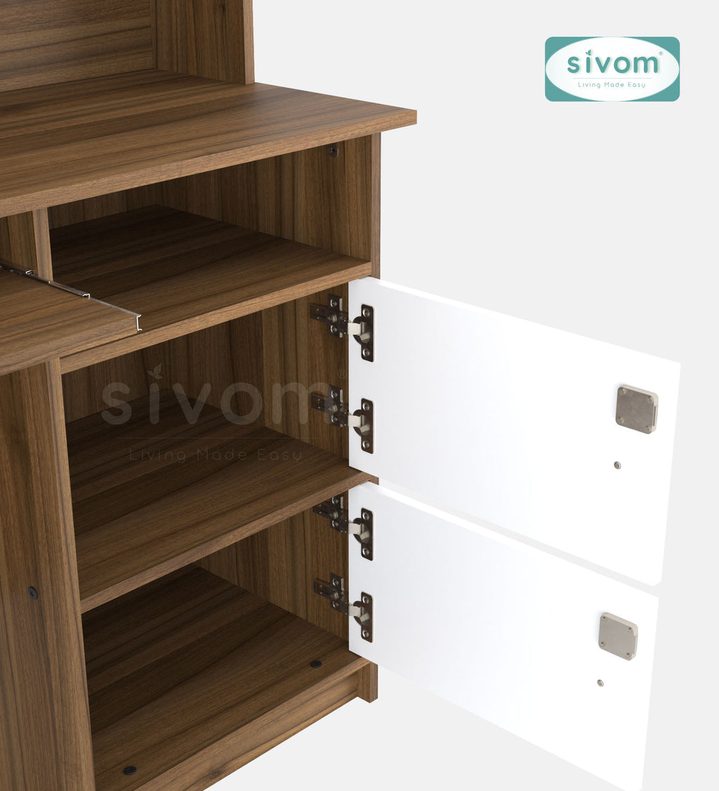 Sivom SIVOM Chamber Multipurpose Study/Home/Office Table Engineered Wood Study Table for Modern Homes | Elegant Design & Premium Finish