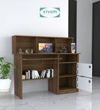 Sivom SIVOM Chamber Multipurpose Study/Home/Office Table Engineered Wood Study Table for Modern Homes | Elegant Design & Premium Finish