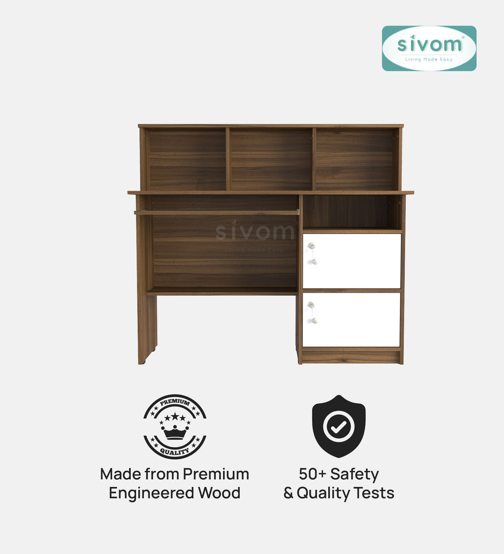 Sivom SIVOM Chamber Multipurpose Study/Home/Office Table Engineered Wood Study Table for Modern Homes | Elegant Design & Premium Finish