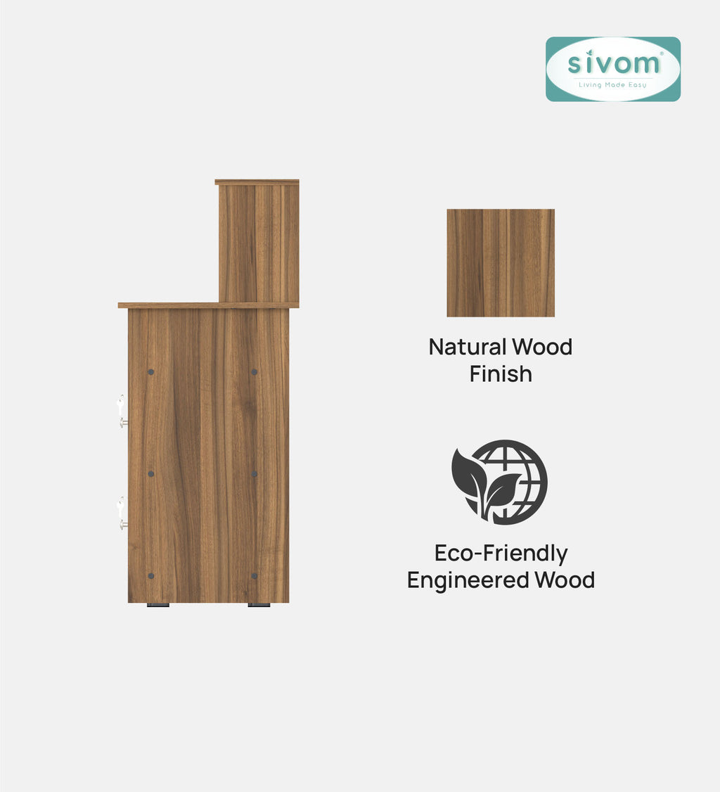 Sivom SIVOM Chamber Multipurpose Study/Home/Office Table Engineered Wood Study Table for Modern Homes | Elegant Design & Premium Finish