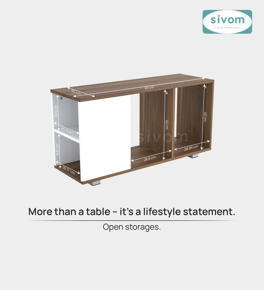 Sivom SIVOM Chaos Multipurpose Centre Table / Engineered Wood Coffee Table for Modern Homes | Elegant Design & Premium Finish