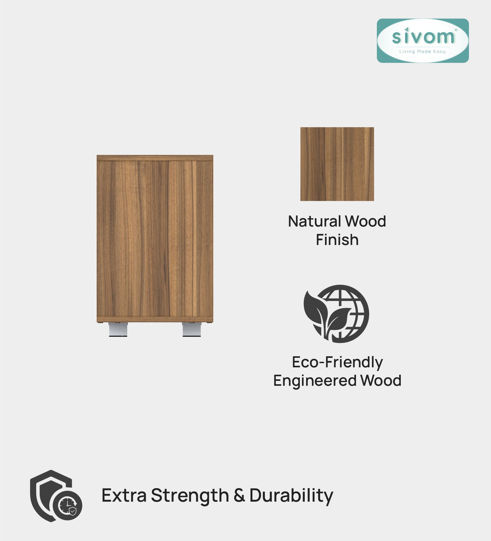 Sivom SIVOM Chaos Multipurpose Centre Table / Engineered Wood Coffee Table for Modern Homes | Elegant Design & Premium Finish