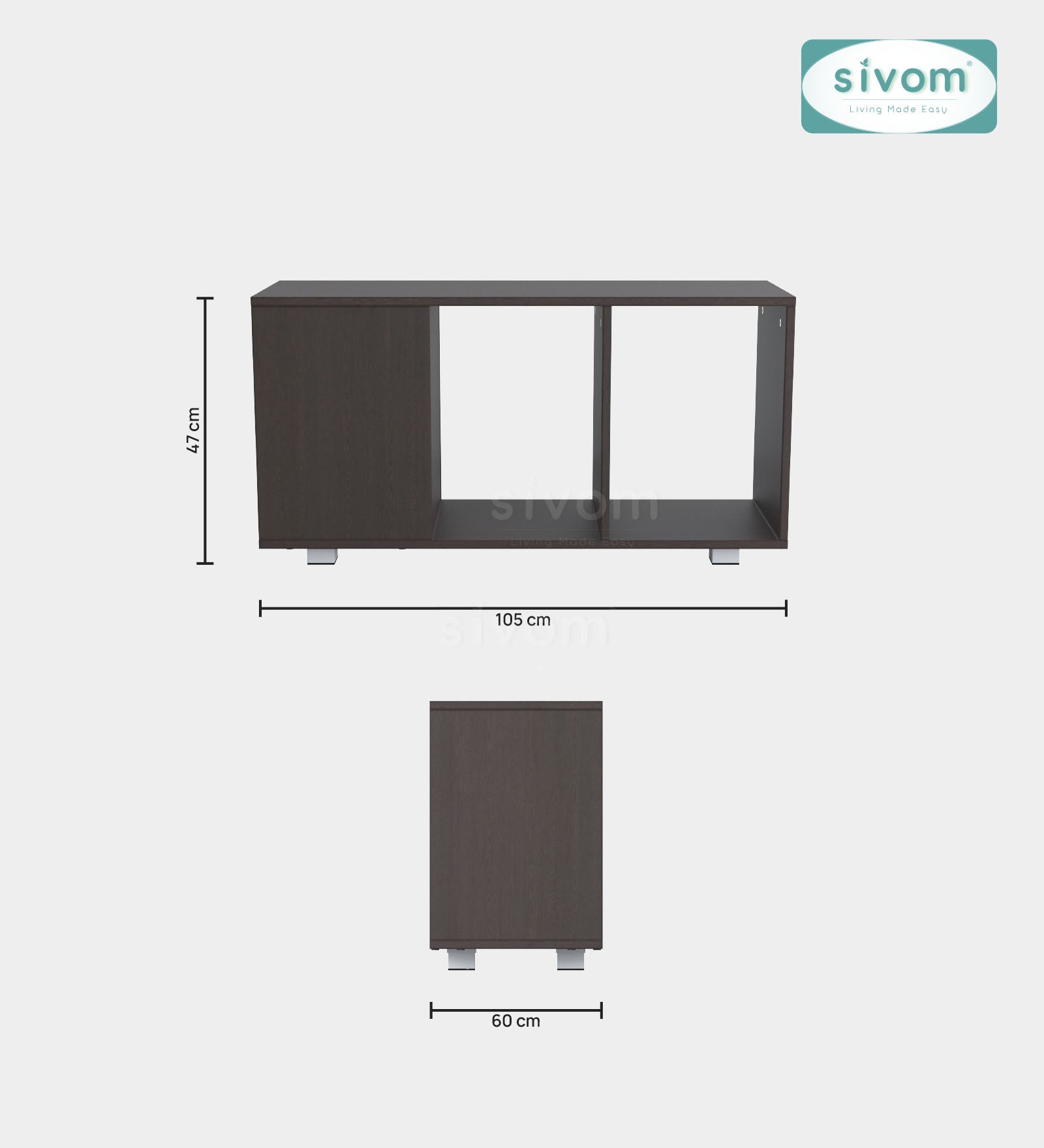 Sivom SIVOM Chaos Multipurpose Centre Table / Engineered Wood Coffee Table for Modern Homes | Elegant Design & Premium Finish