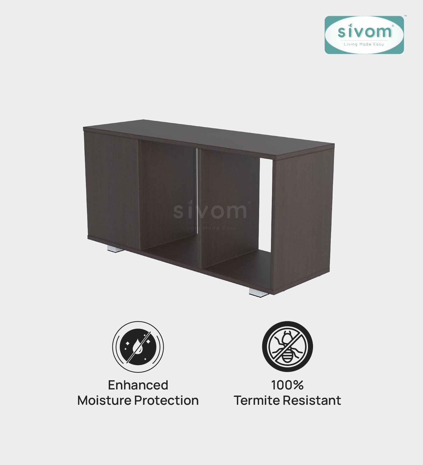 Sivom SIVOM Chaos Multipurpose Centre Table / Engineered Wood Coffee Table for Modern Homes | Elegant Design & Premium Finish