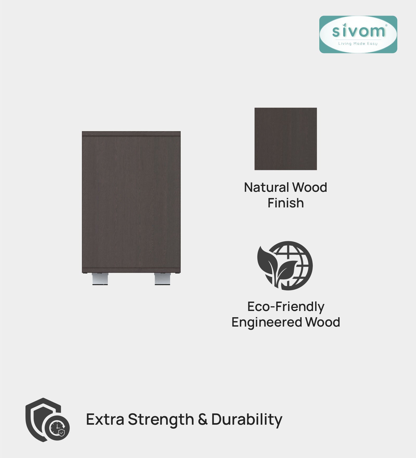 Sivom SIVOM Chaos Multipurpose Centre Table / Engineered Wood Coffee Table for Modern Homes | Elegant Design & Premium Finish