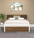 Sivom SIVOM Citrus Box Bed with Storage Engineered Wood King Box Bed for Modern Homes | Elegant Design & Premium Finish