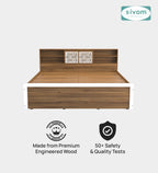 Sivom SIVOM Citrus Box Bed with Storage Engineered Wood King Box Bed for Modern Homes | Elegant Design & Premium Finish