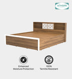 Sivom SIVOM Citrus Box Bed with Storage Engineered Wood King Box Bed for Modern Homes | Elegant Design & Premium Finish