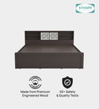 Sivom SIVOM Citrus Box Bed with Storage Engineered Wood King Box Bed for Modern Homes | Elegant Design & Premium Finish