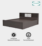 Sivom SIVOM Citrus Box Bed with Storage Engineered Wood King Box Bed for Modern Homes | Elegant Design & Premium Finish