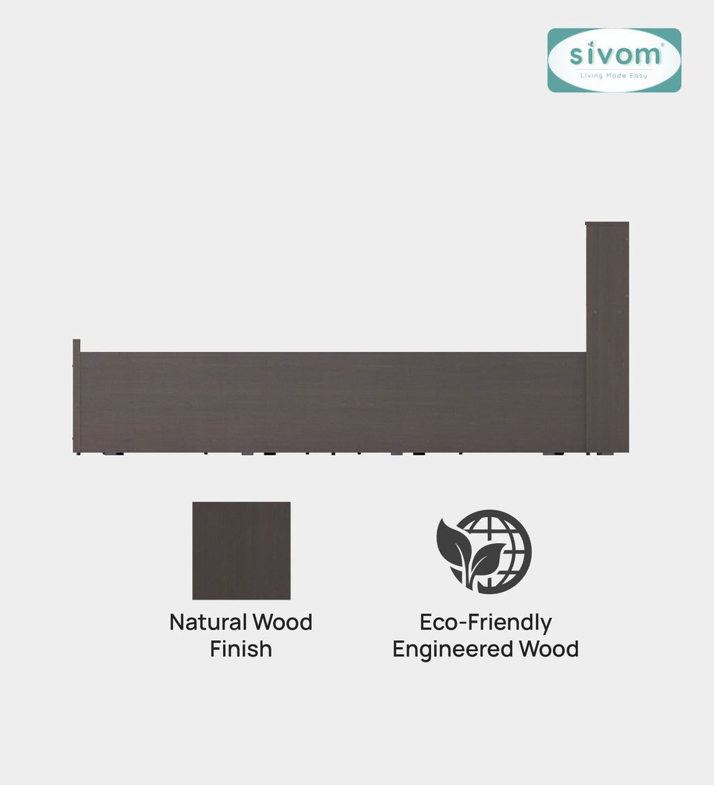 Sivom SIVOM Citrus Box Bed with Storage Engineered Wood King Box Bed for Modern Homes | Elegant Design & Premium Finish