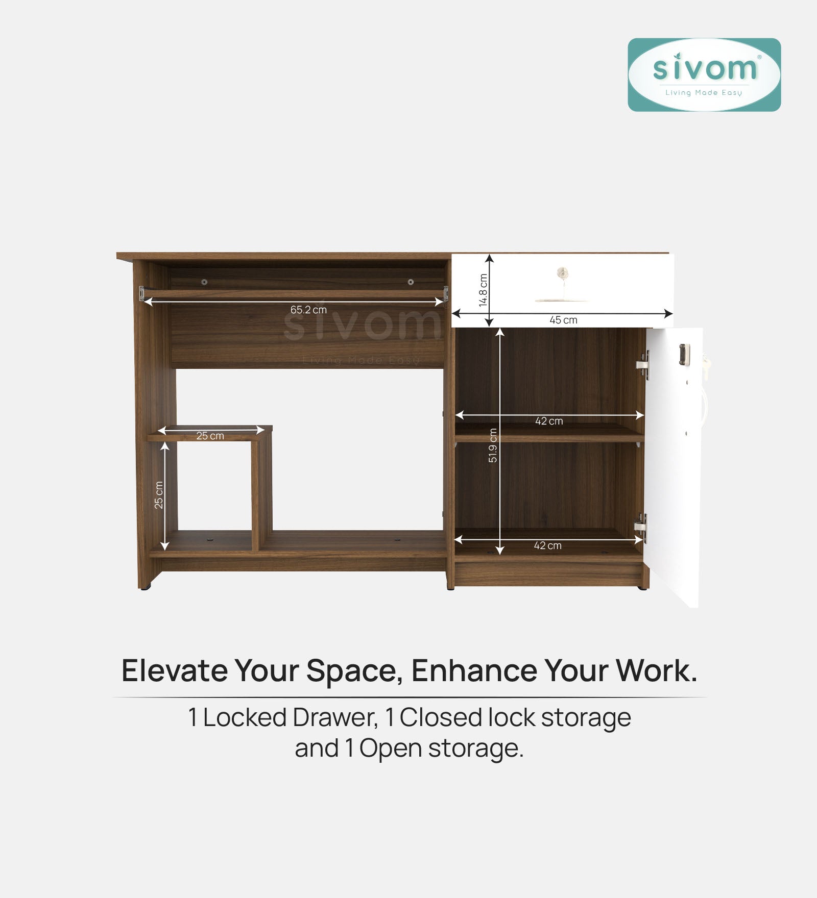 Sivom SIVOM Classy Study/Home Office Engineered Wood Computer Desk for Modern Homes | Elegant Design & Premium Finish
