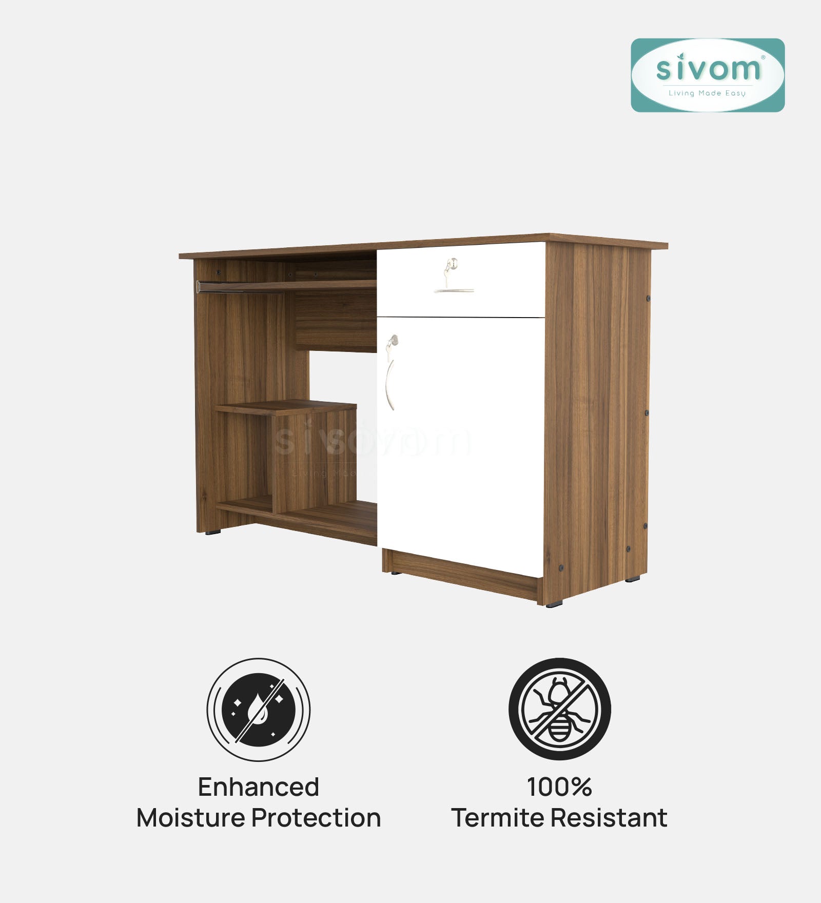 Sivom SIVOM Classy Study/Home Office Engineered Wood Computer Desk for Modern Homes | Elegant Design & Premium Finish