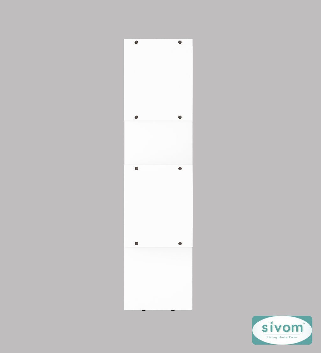 Sivom SIVOM CLAY Multipurpose Modular Wall Racks/Shelves/Organiser/Décor Particle Board Wall Shelf (Number of Shelves - 4, ) for Modern Homes | Elegant Design & Premium Finish