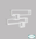 Sivom SIVOM CLAY Multipurpose Modular Wall Racks/Shelves/Organiser/Décor Particle Board Wall Shelf (Number of Shelves - 4, ) for Modern Homes | Elegant Design & Premium Finish