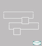 Sivom SIVOM CLAY Multipurpose Modular Wall Racks/Shelves/Organiser/Décor Particle Board Wall Shelf (Number of Shelves - 4, ) for Modern Homes | Elegant Design & Premium Finish