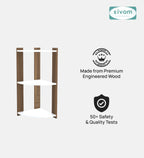 SIVOM Comet Multipurpose Storage Unit Engineered Wood Free Standing Cabinet for Modern Homes | Elegant Design & Premium Finish