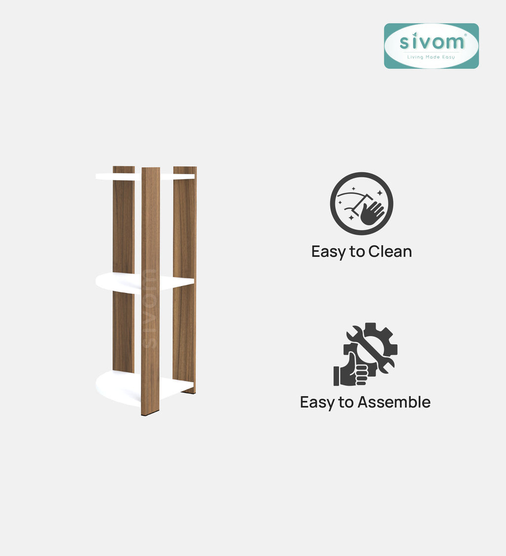 SIVOM Comet Multipurpose Storage Unit Engineered Wood Free Standing Cabinet for Modern Homes | Elegant Design & Premium Finish