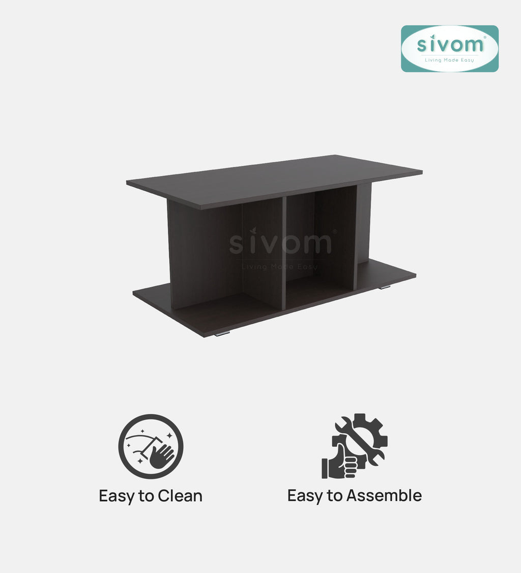 SIVOM Cooper Multipurpose Centre Table / Engineered Wood Coffee Table for Modern Homes | Elegant Design & Premium Finish
