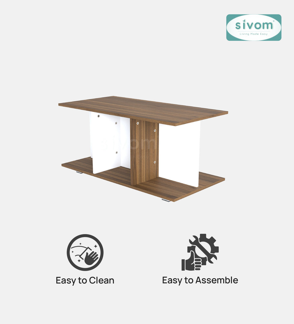 SIVOM Cooper Multipurpose Centre Table / Engineered Wood Coffee Table for Modern Homes | Elegant Design & Premium Finish