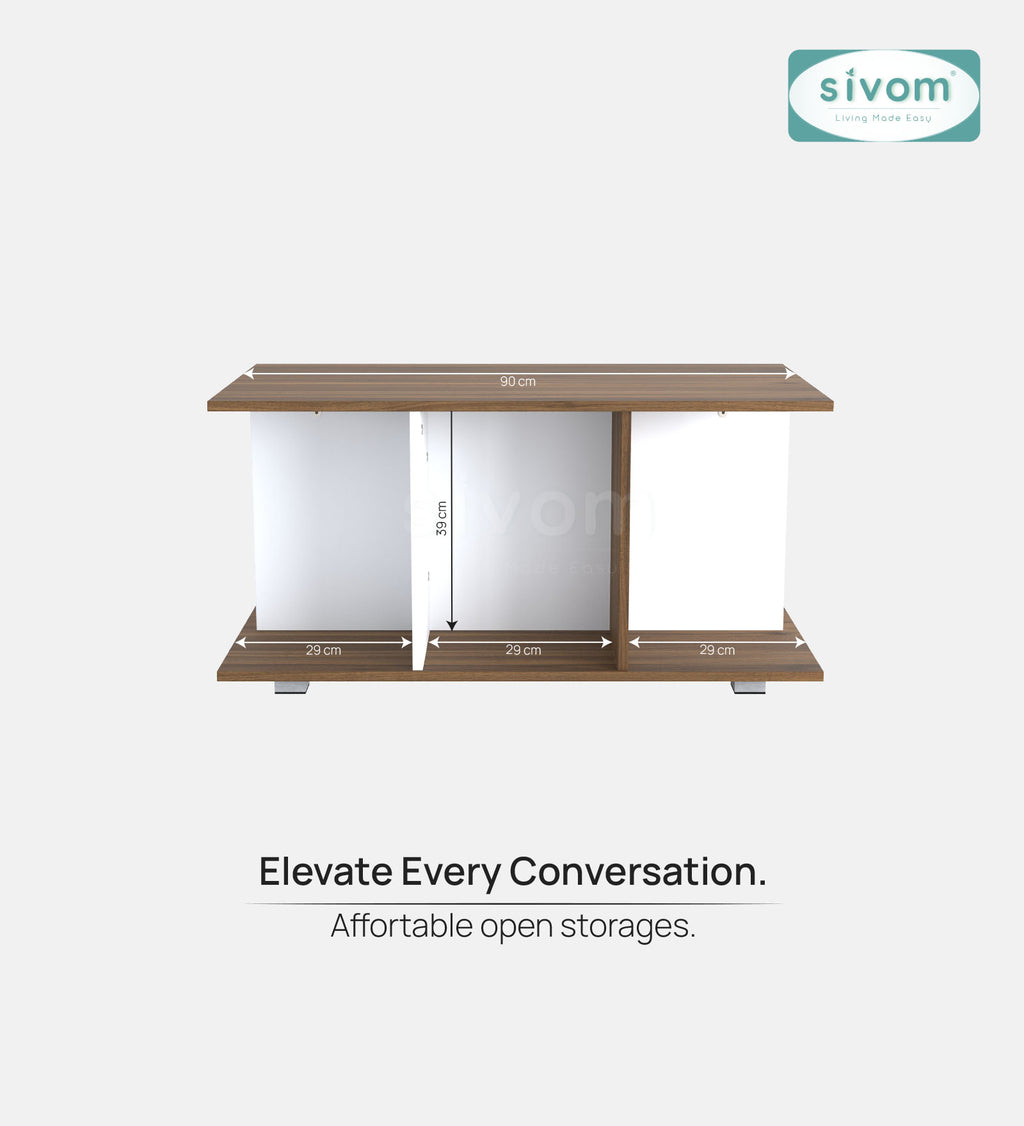 SIVOM Cooper Multipurpose Centre Table / Engineered Wood Coffee Table for Modern Homes | Elegant Design & Premium Finish