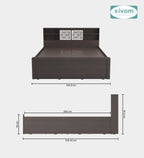 Sivom SIVOM Citrus Box Bed with Storage Engineered Wood Queen Box Bed for Modern Homes | Elegant Design & Premium Finish