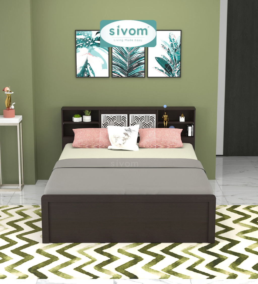 Sivom SIVOM Citrus Box Bed with Storage Engineered Wood Queen Box Bed for Modern Homes | Elegant Design & Premium Finish