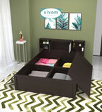 Sivom SIVOM Citrus Box Bed with Storage Engineered Wood Queen Box Bed for Modern Homes | Elegant Design & Premium Finish