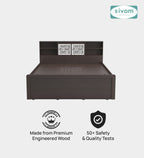 Sivom SIVOM Citrus Box Bed with Storage Engineered Wood Queen Box Bed for Modern Homes | Elegant Design & Premium Finish