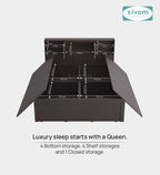 Sivom SIVOM Citrus Box Bed with Storage Engineered Wood Queen Box Bed for Modern Homes | Elegant Design & Premium Finish