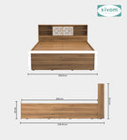 Sivom SIVOM Citrus Box Bed with Storage Engineered Wood Queen Box Bed for Modern Homes | Elegant Design & Premium Finish