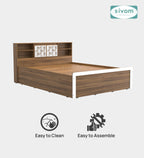 Sivom SIVOM Citrus Box Bed with Storage Engineered Wood Queen Box Bed for Modern Homes | Elegant Design & Premium Finish