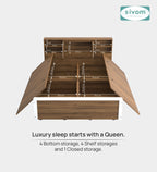 Sivom SIVOM Citrus Box Bed with Storage Engineered Wood Queen Box Bed for Modern Homes | Elegant Design & Premium Finish