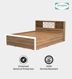 Sivom SIVOM Citrus Box Bed with Storage Engineered Wood Queen Box Bed for Modern Homes | Elegant Design & Premium Finish