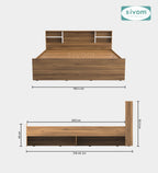 Sivom furniture Cosmo King With Storage Bedroom Combo