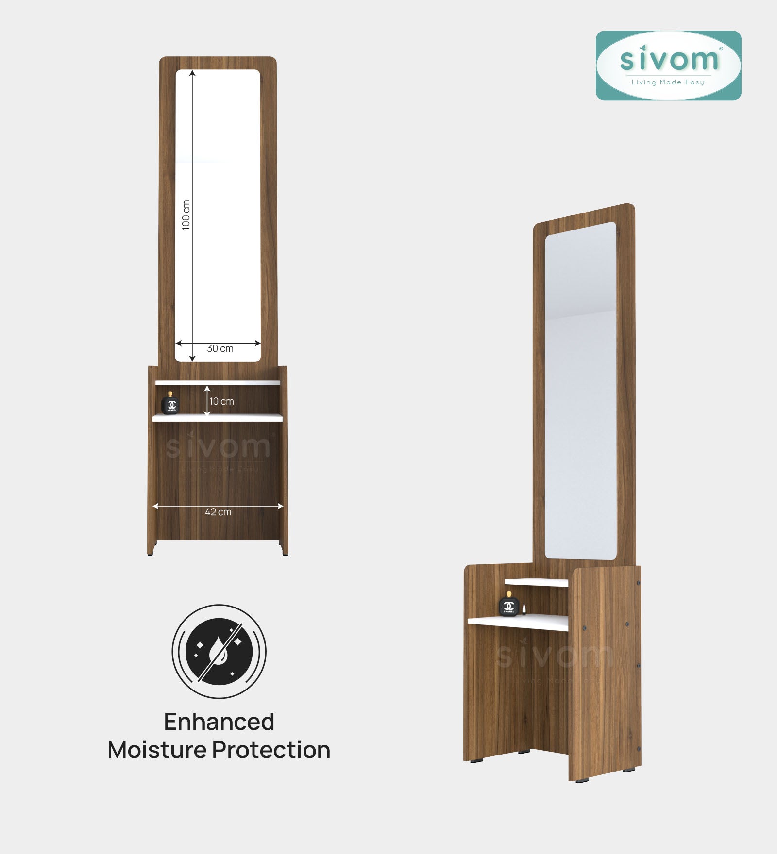 Sivom furniture Cosmo Queen WIth Storage Bedroom Combo