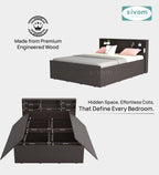 Sivom furniture Cosmo Queen WIth Storage Bedroom Combo
