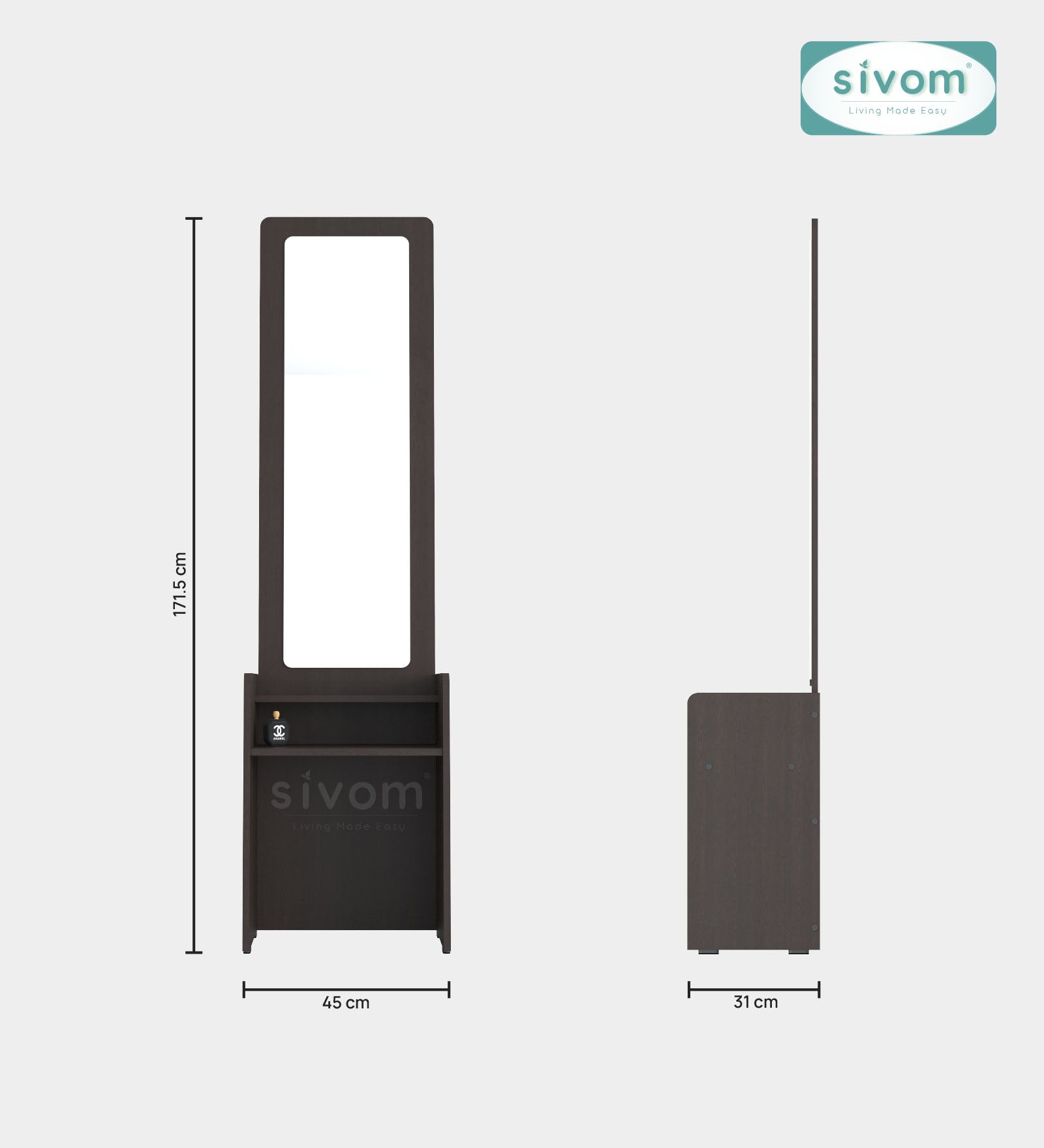 Sivom furniture Cosmo Queen WIth Storage Bedroom Combo