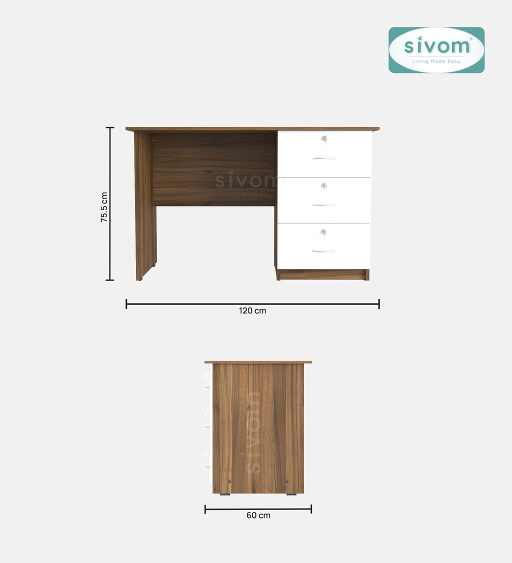 Sivom SIVOM COUNTER Multipurpose Study/Home/Office Table Engineered Wood Study Table for Modern Homes | Elegant Design & Premium Finish (Copy)