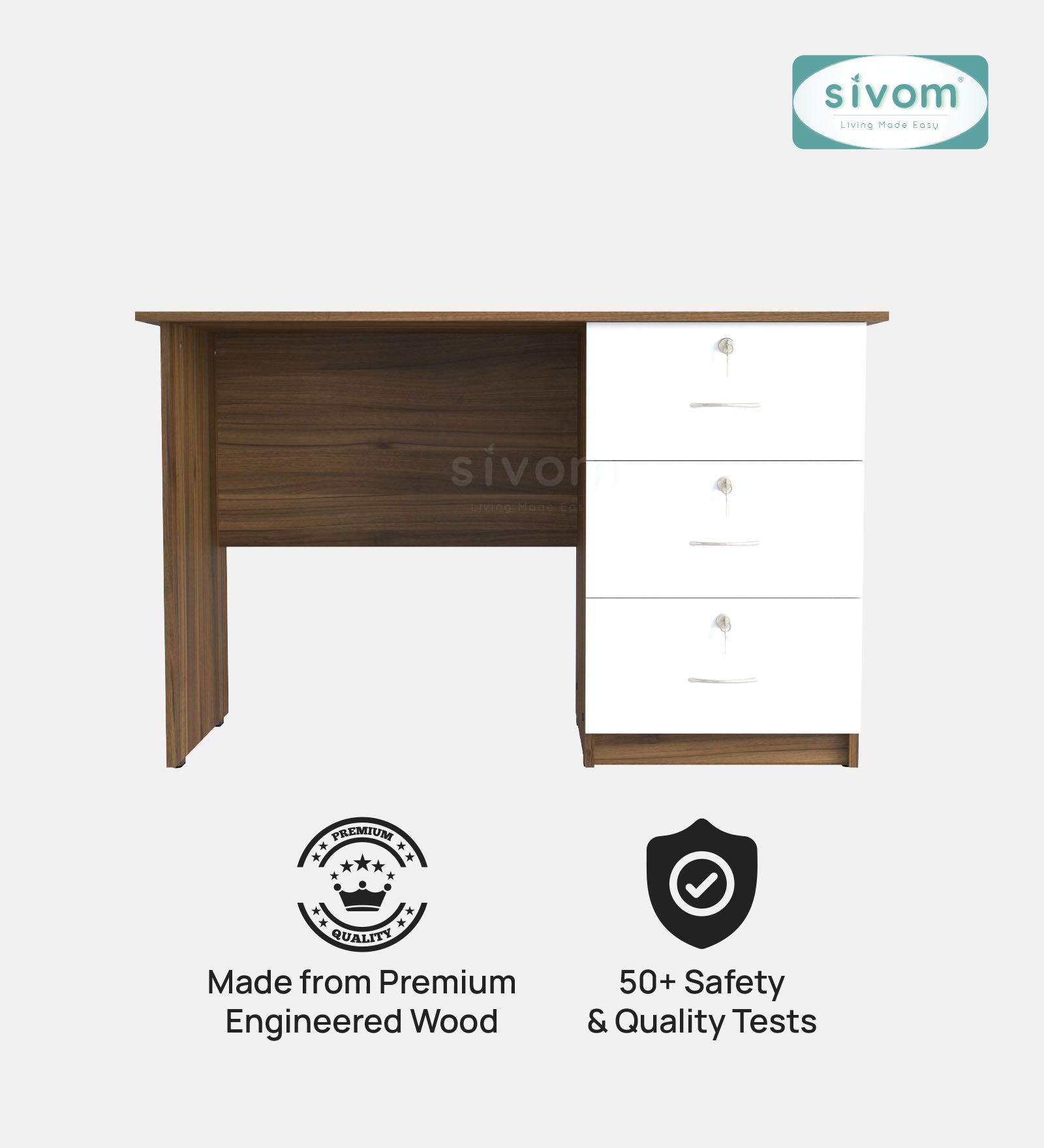 Sivom SIVOM COUNTER Multipurpose Study/Home/Office Table Engineered Wood Study Table for Modern Homes | Elegant Design & Premium Finish (Copy)