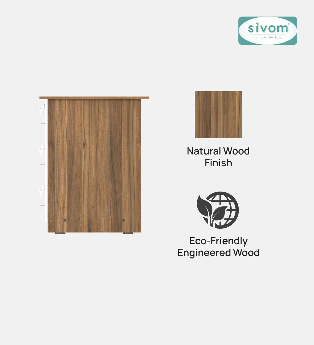 Sivom SIVOM COUNTER Multipurpose Study/Home/Office Table Engineered Wood Study Table for Modern Homes | Elegant Design & Premium Finish (Copy)