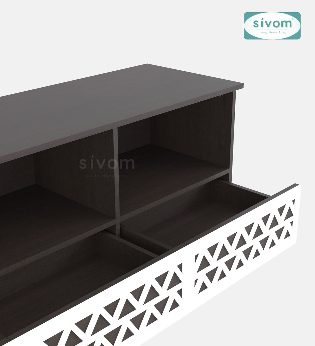 Sivom SIVOM Cozy Multipurpose TV Unit fits upto 55 inch with Storage Engineered Wood TV Entertainment Unit for Modern Homes | Elegant Design & Premium Finish