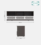 Sivom SIVOM Cozy Multipurpose TV Unit fits upto 55 inch with Storage Engineered Wood TV Entertainment Unit for Modern Homes | Elegant Design & Premium Finish