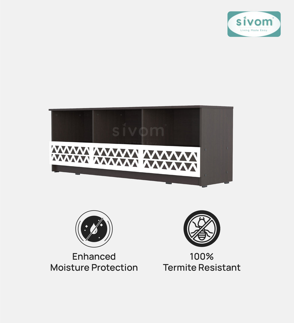 Sivom SIVOM Cozy Multipurpose TV Unit fits upto 55 inch with Storage Engineered Wood TV Entertainment Unit for Modern Homes | Elegant Design & Premium Finish