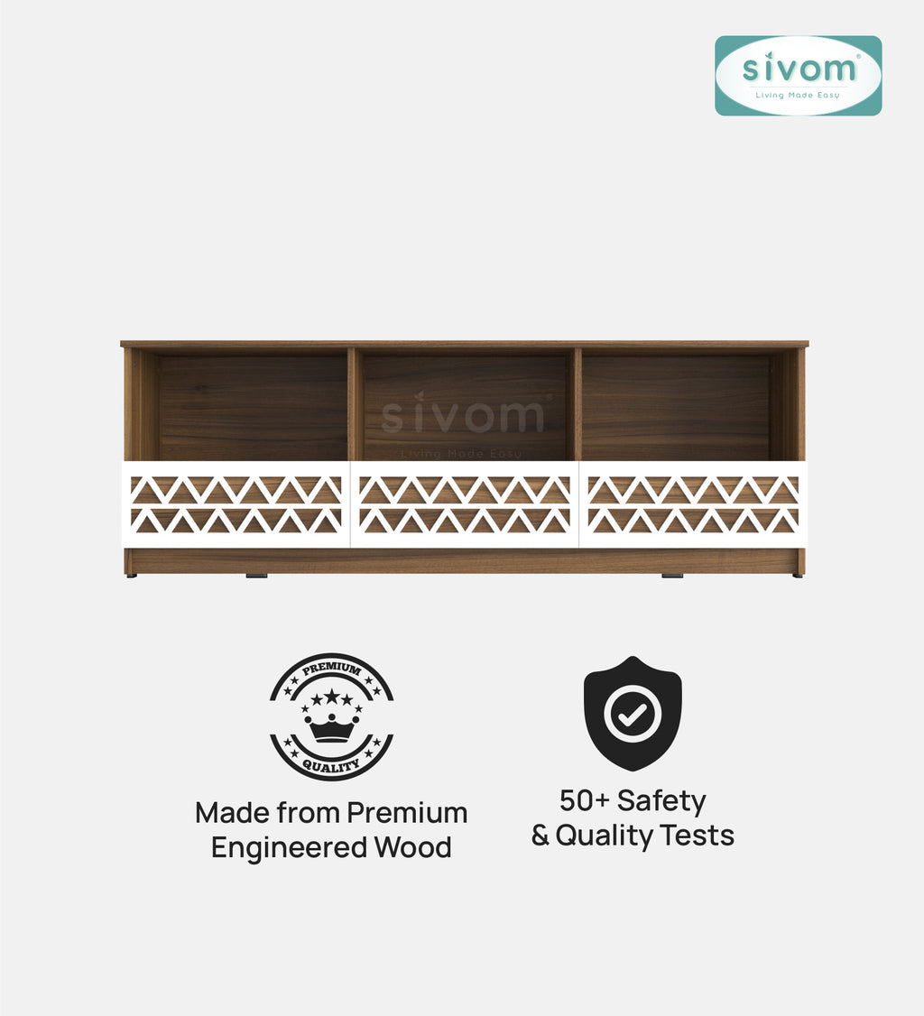 Sivom SIVOM Cozy Multipurpose TV Unit fits upto 55 inch with Storage Engineered Wood TV Entertainment Unit for Modern Homes | Elegant Design & Premium Finish