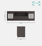 Sivom SIVOM Crafty Multipurpose TV Unit fits upto 55 inch with Storage Engineered Wood TV Entertainment Unit for Modern Homes | Elegant Design & Premium Finish