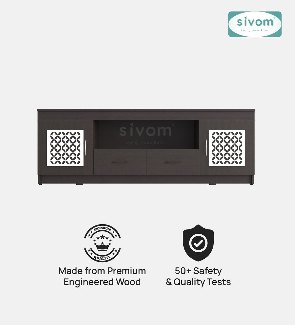 Sivom SIVOM Crafty Multipurpose TV Unit fits upto 55 inch with Storage Engineered Wood TV Entertainment Unit for Modern Homes | Elegant Design & Premium Finish