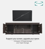Sivom SIVOM Crafty Multipurpose TV Unit fits upto 55 inch with Storage Engineered Wood TV Entertainment Unit for Modern Homes | Elegant Design & Premium Finish